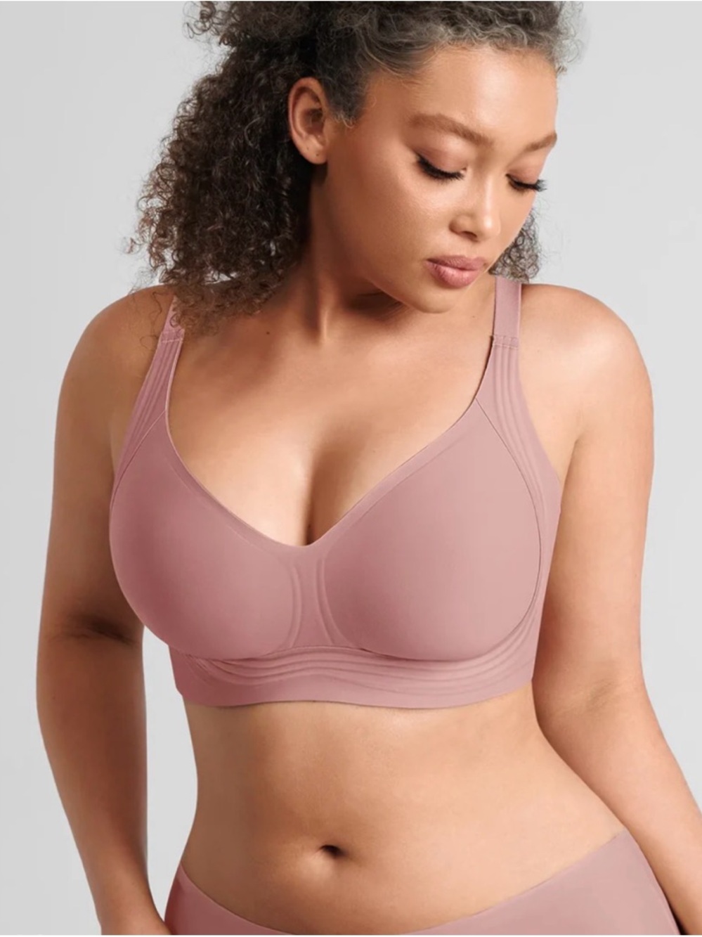 Comfort Wireless Full Coverage Bra in Dusty Rose